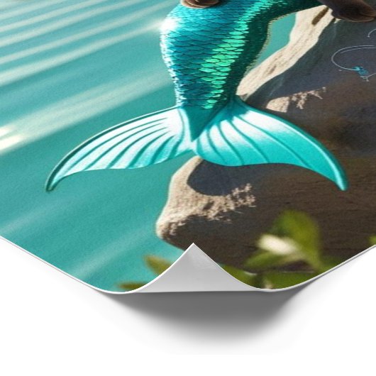 Cat Mermaid for Siamese cat lovers Poster (Hoek)