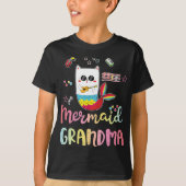Cat Mermaid Grandma Funny Grandmoeder Family Match T-shirt (Voorkant)