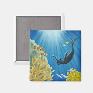 Cat Mermaid Magneet