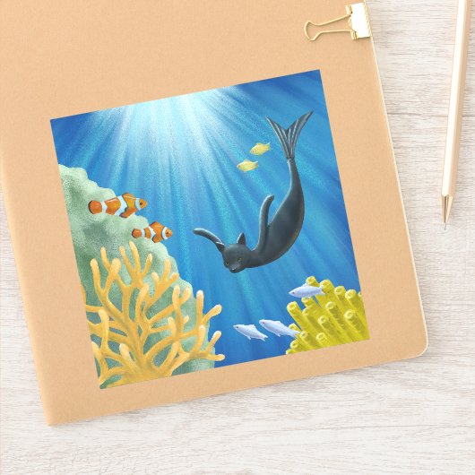 Cat Mermaid Sticker (Notitieboek)