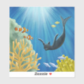 Cat Mermaid Sticker (Vel)