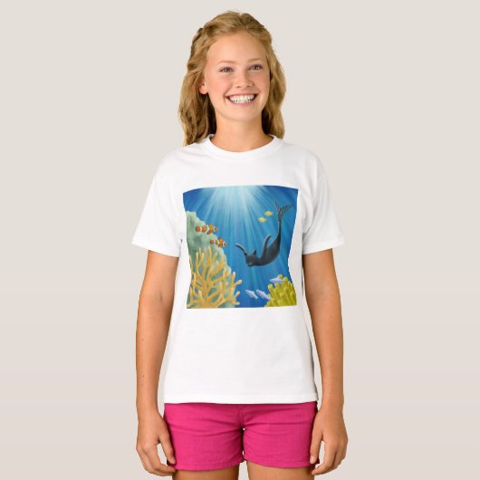 Cat Mermaid T-shirt (Voorkant volledig)