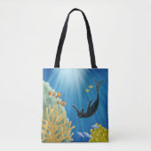 Cat Mermaid Tote Bag (Voorkant)