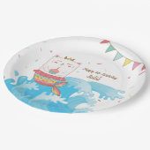 Cat mermaid verjaardagsfeestje bord (Gekanteld)