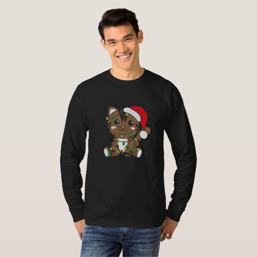 Cat Merry Christmas Winter Animals Cats Christmas  T-shirt (Voorkant volledig)