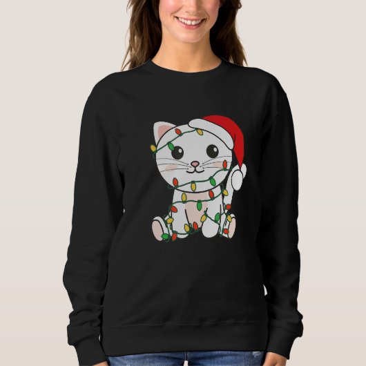 Cat Merry Christmas Winter Animals Cats Christmas Trui (Voorkant)