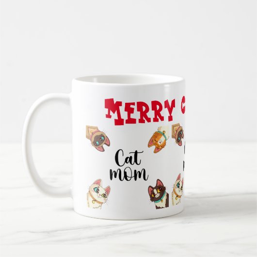 Cat Merry kerst Koffiemok (Links)