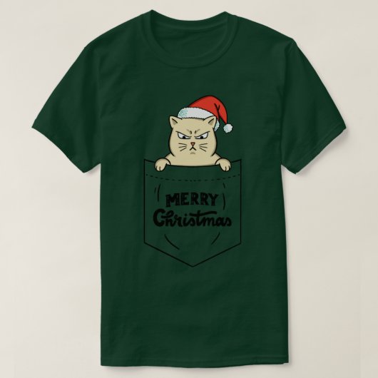 Cat merry kerstbroekzak t-shirt (Design voorkant)