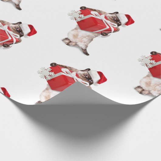 CAT MET CHRISTMAS GIFT CHRISTMAS GIFT WRAP CADEAUPAPIER (Hoek)