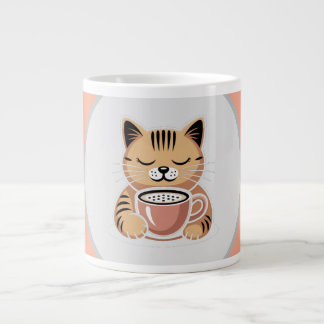 Cat met Coffee Mug | Cozy Cat Lover Gift Grote Koffiekop