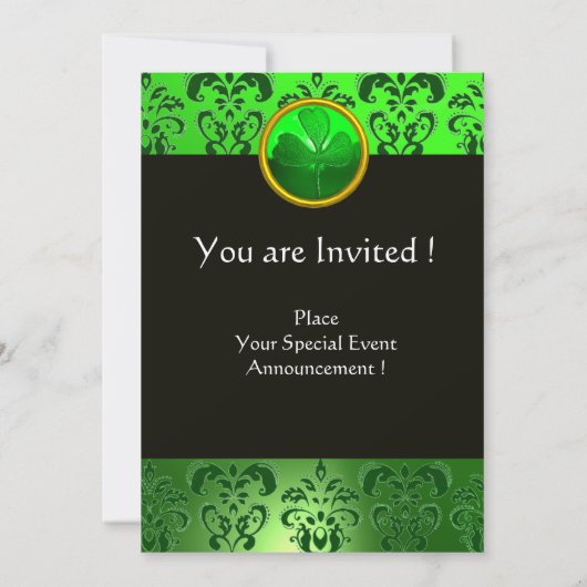 CAT MET GROENE IRISH BEER ST PATRICK'S DAY PARTY KAART (Achterkant)