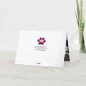 CAT MET HARLEQUIN PET Happy Birthday Kaart (Achterkant)