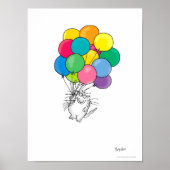 CAT MET poster BALLOONS, Sandra Boynton (Voorkant)