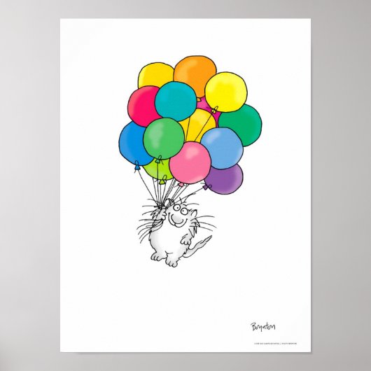 CAT MET poster BALLOONS, Sandra Boynton (Voorkant)