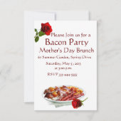 CAT MET ROSES BACON BRUNCH PARTIJ KAART (Achterkant)