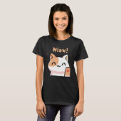 Cat Miaw-Kat-Cute Cat-Funny T-shirt (Voorkant volledig)