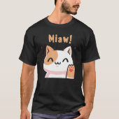 Cat Miaw-Kat-Cute Cat-Funny T-shirt (Voorkant)