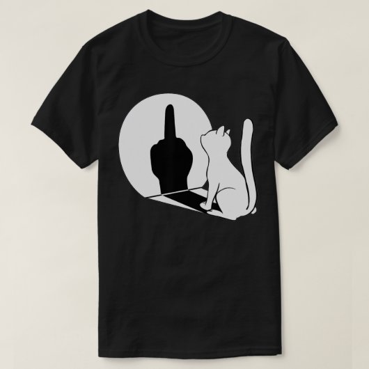 Cat Middle Finger Cat Statement Funny Middle Finge T-shirt (Design voorkant)
