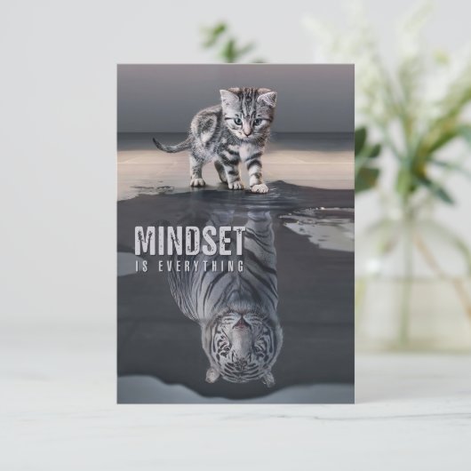 Cat Mindset is alles Bedankkaart (Staand voorkant)