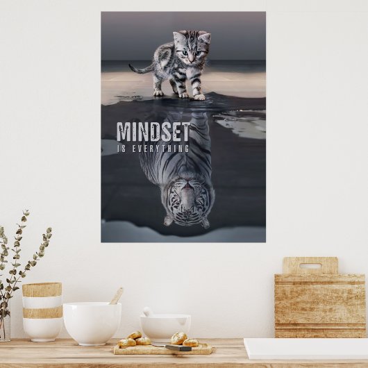 Cat Mindset is alles Poster (Keuken)
