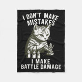 Cat Miniature Painter Battle Damage Funny Miniatur Fleece Deken (Voorkant)