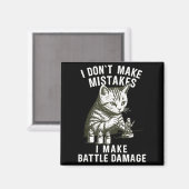 Cat Miniature Painter Battle Damage Funny Miniatur Magneet (Voorkant / Achterkant)