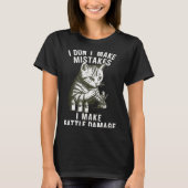 Cat Miniature Painter Battle Damage Funny Miniatur T-shirt (Voorkant)
