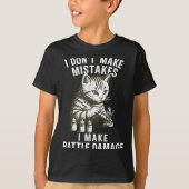 Cat Miniature Painter Battle Damage Funny Miniatur T-shirt (Voorkant)