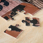 Cat Mixed Mixed Paper Collage Jigsaw Puzzle Legpuzzel (Zijkant)