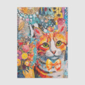 Cat Mixed Mixed Paper Collage Tissuepapier (Voorkant)