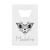 Cat mode creditkaart flessenopener (Voorkant)