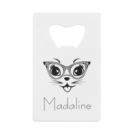 Cat mode creditkaart flessenopener (Voorkant)