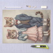 Cat Mode Duo: Decoupage Verrukking met Stijlvol Tissuepapier (Craft)