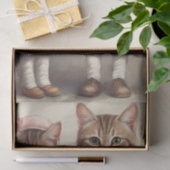 Cat Mode Duo: Decoupage Verrukking met Stijlvol Tissuepapier (Geschenk)