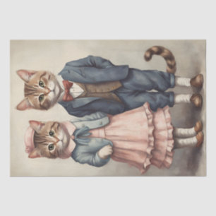 Cat Mode Duo: Decoupage Verrukking met Stijlvol Tissuepapier