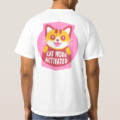 Cat Mode geactiveerd Grappig Tabby Kitty Cat Robot T-shirt (Achterkant)