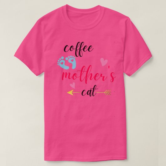 Cat Moederkoffie minnaar 183 T-shirt (Design voorkant)