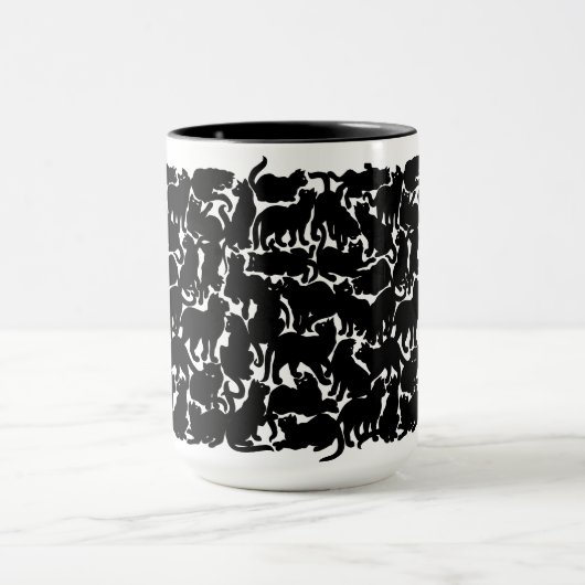 Cat Mok Coffee Cool Cat Lover Art Cup (Midden)
