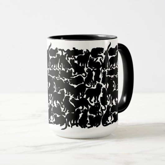 Cat Mok Coffee Cool Cat Lover Art Cup (Voorkant rechts)