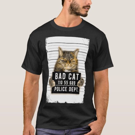Cat Mok Shot Funny T-shirt (Voorkant)