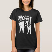 Cat Mom AF Funny Feline Bont Mom Dierenvriend Humo T-shirt (Voorkant)