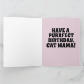 CAT MOM ART GIRL BIRTHDAY KAART GESCHIKT 4 FRAMING (Binnen)
