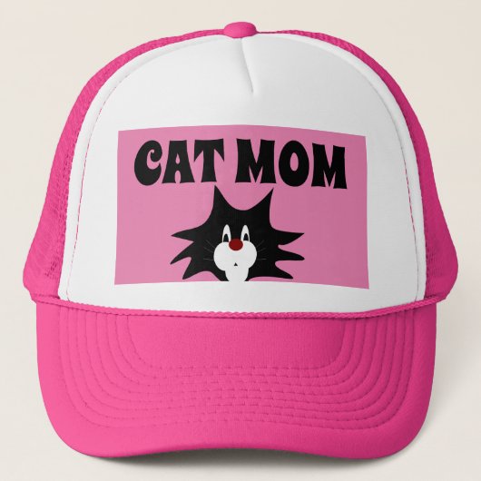CAT MOM BALL PETTEN TUXEDO CAT PINK PETTEN (Voorkant)