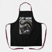 CAT MOM BLACK CAT ART KEUKEN SCHORT (Voorkant)