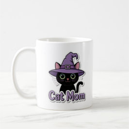 Cat Mom Black Cat Witch Hat Cute Coffee Mug Cat Lo Koffiemok