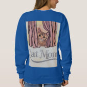 Cat Mom Blauw Sweatshirt (Achterkant)
