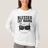CAT MOM BLESSED T-Shirts (Voorkant)