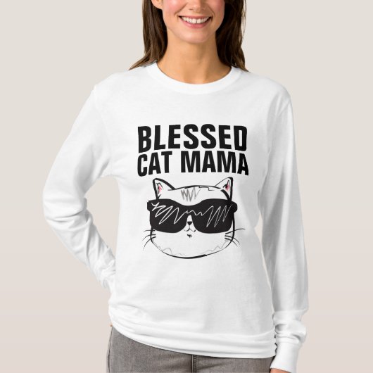 CAT MOM BLESSED T-Shirts (Voorkant)