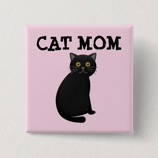 CAT MOM-BUTTON VIERKANTE BUTTON 5,1 CM (Voorkant)