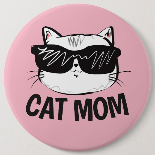 CAT MOM-Buttonnen Ronde Button 6,0 Cm (Voorkant)